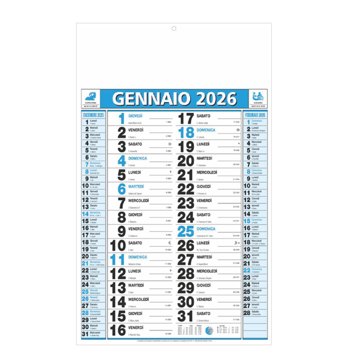 Calendario Olandese da parete