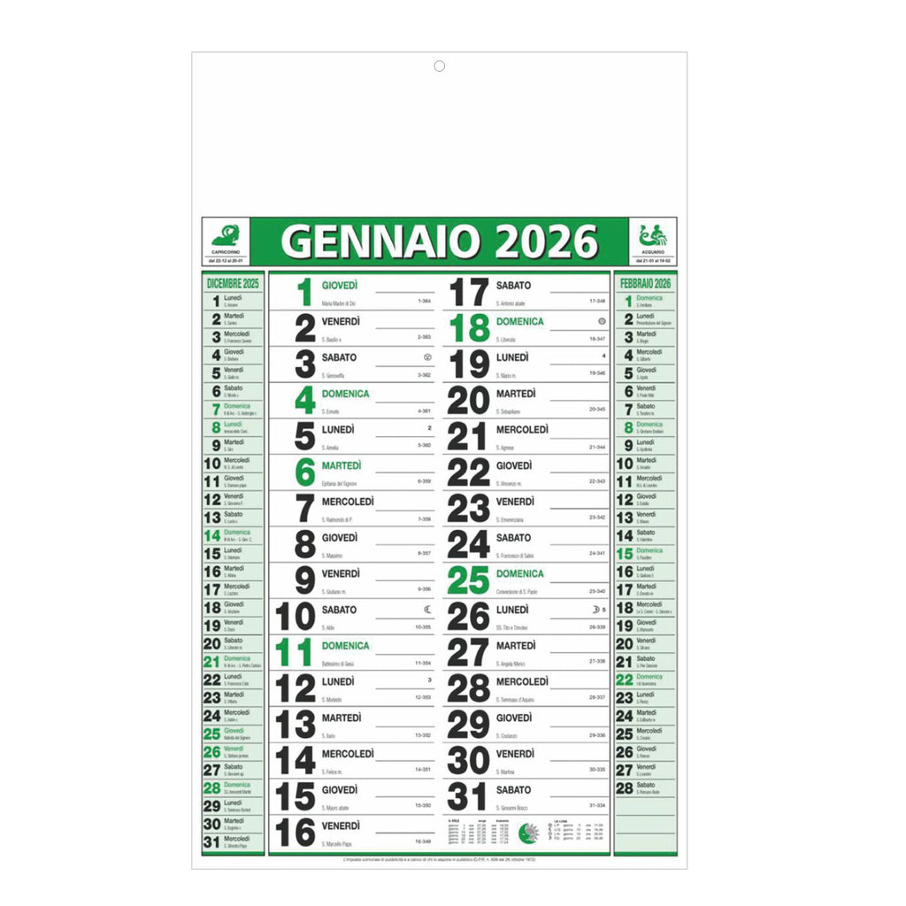 Calendario Olandese da parete